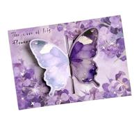 Generico Bellissimo biglietto con farfalla acquerello con intricati dettagli 3D, ideale per inviare auguri fatti a mano