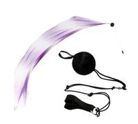Generico Belly Dance Veil with Ball Chiffon Silk Colorful Flags Gradient | Stage Dancing Hand Wrap Veils for Adults Women Men Indoor Stage Church Gymnastics Outdoor