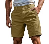 Generico Bermuda Cargo Uomo Cotone - Pantaloncini Casual Versatili per L'Estate in Tinta Unita Facili da Indossare Comodi Traspiranti E Leggeri per Il Tempo Libero di Tutti I Giorni