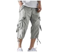Generico Bermuda Cargo Uomo Estivi, Pantaloni 3/4 Uomo Cargo Pantaloni Pinocchietto per Campeggio Ed Escursionismo Pantaloncini da Lavoro con Tasche Multiple Disponibile in Molte Varianti di Colore