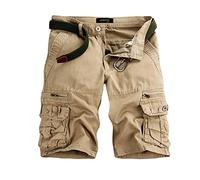 Generico Bermuda Cargo Uomo Pantaloncini da Lavoro Uomo Cargo Shorts Baggy Pantaloni da Lavoro Basic Pantaloni Estivi Leggeri Relaxed per Il Tempo Libero, con Tasche, Tinta Unita