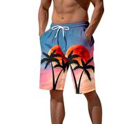 Generico Bermuda da Surf Uomo Bagno Pantaloncini Asciugatura Rapida Taglie Forti Elastico Spiaggia Costume per Mare e Piscina Swimwear Boxer Curvy Leggero Regolabile