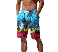 Generico Bermuda da Surf Uomo Bagno Pantaloncini Asciugatura Rapida Taglie Forti Elastico Spiaggia Costume per Mare e Piscina Swimwear Boxer Curvy Leggero Regolabile