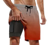 Generico Bermuda da Surf Uomo Bagno,Pantaloncini con Taschino E Coulisse Shorts Regolabili Costume Pantaloni Larghi Chiusura Lampo Swimwear Boxer Curvy Leggero Regolabile