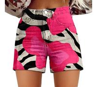 Generico Bermuda Jeans Donna Baggy Short Comodi Elasticizzati Pantaloni con Tasche Vita Alta Push Up Pantaloncini in Denim Sexy Vintage Shorts Jeans Casual Leggeri Pantalone Taglie Forti Offerta