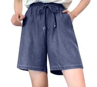 Generico Bermuda Jeans Donna Elasticizzati Estivi Jeans Corti Strappati Push Up Eleganti Bermuda Denim Jeans E Secxy Vita Alta Curvy Pantaloni Corti Y2k Casual Hotpants Aderenti Larghi Shorts Leggeri