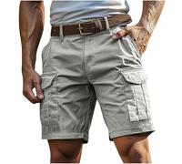 Generico Bermuda Uomo Cargo Pantaloncini con Tasche Laterali Shorts Pantaloni Corti Slim Fit Multi Tasche in Cotone Tasconati Shorts da Lavoro Uomo Pantaloni Corti Sportivi Estivi Leggero