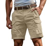 Generico Bermuda Uomo Cargo Pantaloncini con Tasche Laterali Shorts Pantaloni Corti Slim Fit Multi-Tasche in Cotone Tasconati da Lavoro Shorts Leggeri Pantaloni Corti Elasticizzati Tattici