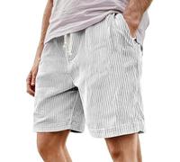 Generico Bermuda Uomo Estivi Casual Leggeri Pantaloncini Velluto a Coste con Tasche Pantaloni Corti Eleganti Elastico in Vita Sportivi Shorts Morbido Lavoro Bermuda Comodo Larghi Spiaggia Running