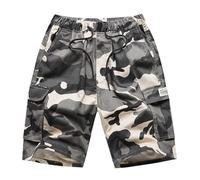 Generico Bermuda Uomo - Pantaloncini con Tasche Uomo - Gli Uomini Indossano Pantaloncini Sportivi Cargo Oversize E A Gamba Dritta