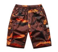 Generico Bermuda Uomo - Pantaloncini con Tasche Uomo - Gli Uomini Indossano Pantaloncini Sportivi Cargo Oversize E A Gamba Dritta