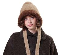 Generico Berretto Lana Donna,Cappello Invernale Reversibile in Maglia A Doppio Strato con Chiusura A Laccio per Orecchie per Esterni Termico