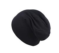 Generico Berretto per La Notte Cappello da Baseball Uomo Berretto Invernale Uomo con Visiera Turbante Donna Cotone Elastico Cappello Pescatore Traspirante Cappello Nero Taglia Unica