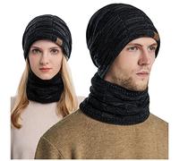 Generico Berretto Uomo Caldo in Maglia Cappello Invernale Uomo Foderato Berrettos Invernale Beanie Modello Intessuto con Soffice Fodera Interna in Pile Capello Invernale Donna Firmato