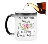 Generico Best Mom Mug - Humorous Creative Text Coffee Mug | World's Best Mum Ceramic | 300ml 9.5x8cm High-Temperature Resistant, Funny Gift From Daughter Son For Mother's Day Birthday Mummy Wife