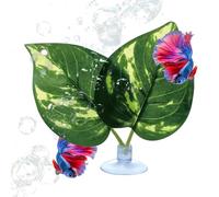 Generico Betta Fisch Bett Blatt - Künstlich Saugnapf Ruheplattform Aquarium, Realistisch Laichplatz Guppy Schlafplatz, Simulation Natürlich Spielbereich Anreicherung, Dekoration | für Aquarium Fische
