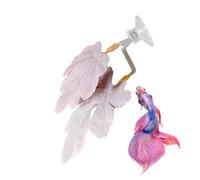 Generico Betta Fish Tank Accessories - Aquarium Decor Set | Resin Cave Ornaments with Artificial Plant Accents, Decorative Fish Shelter, Tank Decoration Supplies for Bettas
