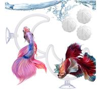 Genérico Betta Giocattoli - Set di 2 pezzi con e funzione interattiva, pesce da combattimento per l'acquario, per nuotare, mangiare, intrattenimento, decorazione per principianti
