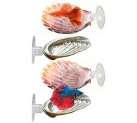 Generico Betta Rest Hammock, Shell Shaped Habitat,106g Fish Resting Spot with Suction Cup for Aquarium Tank Shrimp Breeding Relaxation Cave Pet Store Hammock for Convenient Practical Use