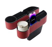 Generico Between Car Organizer - 2 Pack Leather Gap Filler Storage Box, Front Side Pocket Organizer, Multi Function Holder for Phones Keys Wallet Accessories Storage Solution | Car Interior Auto