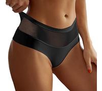 Generico Biancheria Intima da Donna Invisibili String Tanga Sottili Perizoma Vita Alta Traspirante Bianria Elasticizzato Mutande di Pizzo Cotone Slip Mutandine Underwear Multi Pack