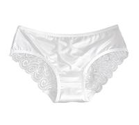 Generico Biancheria Intima da Donna Mutandine in Pizzo/Cotone Intimo Personalizzato Mutande Senza Cuciture Vita Bassa Mini Pizzo Bianria Sessuale Comodo per Uso Quotidiano