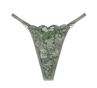 Generico Biancheria Intima da Donna Mutandine in Pizzo/Cotone Perizoma A Filo con Ritaglio Bikini Pizzo Tanga Seducente T Indietro Briefs Underwear Multi Pack