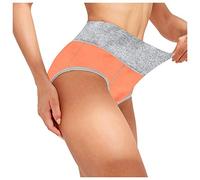 Generico Biancheria Intima Knickers Donne Patchwork Slip Panties Bikini Solid Color Underpants (Orange, XXXXXL)