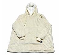 Generico BIBIHOME - Felpone unisex riscaldabile Oversize in microfibra rasocashmere da 240 gr/mq fuori e sherpa retro 200 gr/mq di Vilm di S.G Home. (IT, Testo, Taglia unica, Regular, Regular, crema)