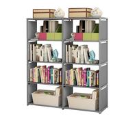 Generico Biblioteca a 5 Ripiani Organizzatore di Archivio 8 Cubi Libreria Alta Verticale Indipendente per Camera da Letto Soggiorno Ufficio Armadio Studio