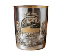 Generico Bicchiere Bourbon - Vetreria 250° Anniversario USA - Bicchiere da cocktail - per Padri, Uomini, Mariti, Barman, Appassionati, Collezionisti, Feste, Casa, Bar, Ristoranti, Hotel,