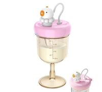 Generico Bicchiere con Coperchio Anti-Goccia per Bambini | Simpatico, Leggero e a Prova di Perdite | Calice con Cannuccia per Bambini,per l'Uso Quotidiano in Casa, in Gita, al Campeggio e al Picnic