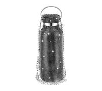 Generico Bicchiere con strass scintillanti - Bottiglia d'acqua Diamond da 350 ml, bottiglia termica di grande capacità | Tazze glitterate ricaricabili in stile americano con bottiglie isolate in a ca