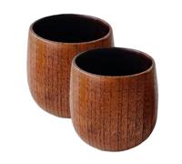 Genérico Bicchiere da bere bourbon in legno, di whisky in legno | Bourbon Bere Bothing Wooden Cup | 2x Bottiglia rustica vintage fredda per matrimoni di compleanno di Natale viaggi a casa
