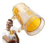 Generico Bicchiere Da Birra Finto Divertente - Bicchiere Acqua Divertente,Modello Creativo Scherzo Giocattolo Per Ragazzi Adulti Amici Famiglia
