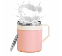 Generico Bicchiere da caffè portatile - Metallo resistente ai versamenti, stile bicchieri termici, di chiusura con coperchio, recipiente per sorsi compatto, per bevande moderna | Soluzione per il