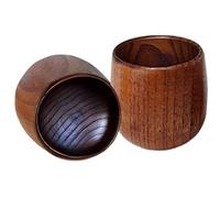 Generico Bicchiere da whisky - Bicchiere da whisky in legno, tazze da rustiche | 8 x 8 cm Ideale e ideale per di casa, la cena in casa, compleanno, Natale, uso quotidiano, viaggi, matrimoni, f