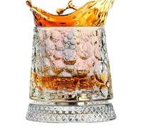 Generico Bicchiere da whisky - Bicchiere da whisky in rotante da 3,94 pollici | Bicchieré Wħiskey rotante a 360° con funzione antistress | Regalo speciale di degustazione per le vacanze di compleanno