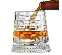 Generico Bicchiere da whisky - Bicchiere da whisky in rotante da 3,94 pollici | Bicchieré Wħiskey rotante a 360° con funzione antistress | Regalo speciale di degustazione per le vacanze di compleanno
