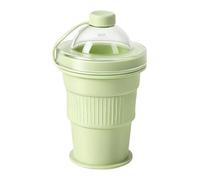 Generico Bicchiere In Silicone | Stampo Riutilizzabile Per Sfere Di Ghiaccio Con Coperchio | Bicchiere in Silicone Pieghevole,Per Viaggio Palestra Campeggio Picnic Scuola Bambini