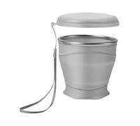 Generico Bicchiere pieghevole con coperchio - 260ml da Bere in Silicone Alimentare,Borraccia per la scuola - per Escursionismo, Attività all'Aperto, Viaggi, Donne, Uomini, Bambini, Famiglia e Amici