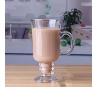 Generico Bicchieri, 1 bicchiere in vetro isolato da 9,8 oz/280 ml - Tazza trasparente a parete spessa per caffè, latte, caffè irlandese, latte, bevande fredde e dessert (280 ml) (taglia unica B)