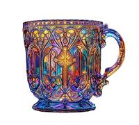 Generico Bicchieri Da Bevuta Colorati | Tazza Arte Cristiana,Bicchieri In Da 400 ml Per Succo Tè Whiskey Cucina Cena Festa Picnic Campeggio Attività All'aperto