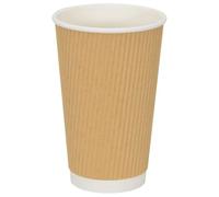 Generico Bicchieri da caffè in Carta 500 pz 16oz 400ml Marrone,Commercio e Industria,Ristorazione,Piatti e Posate USA e Getta,Tazze USA e getta-4102801