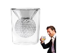 Generico Bicchieri Da Shot Per Palline Da Golf A Doppia Parete | Bicchieri Da Shot Creativi Da 200 Ml A Forma Di Pallina Da Golf - Bicchier Isolati Per Whisky E Tequila | Da Bar Originali E Idea