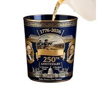 Generico Bicchieri Da Whisky - Bicchieri Da Vino Per Il 250° Anniversario 'America, Da Cocktail | Padre Uomo Marito Appassionato Collezionista Festa | Home Bar Ristorante Hotel Club Scaff