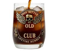 Generico Bicchieri Da Whisky Da Uomo | Design Gotico Vintage A Pareti Spesse | Motivo Delle Del Teschio | Robusta Da Whisky Per Cocktail Bourbon, Regalo Per Uomini E Donne | Esperto Di Feste Di Compl