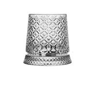 Generico Bicchieri da Whisky Rotanti | Con Sottobicchiere Elegante Coppa Da Bere Rotante In Old Fashioned | Per Bourbon, Cocktail E Caffè | per Uomini, Papà, Nonno, Marito, Figlio e la Famiglia