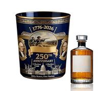 Generico Bicchieri Da Whisky - Set Di Bicchieri Da Liquore Per L'anniversario, Design Da Collezione Inciso | Idea Regalo Per Uomo Con Recipiente Per Cocktail, Selezione Di Appassionati Di Da Bar,