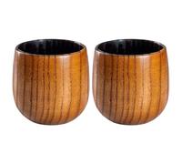 Genérico Bicchieri in legno, 2 pezzi, riutilizzabili, per caffè, vino, birra, papà, compleanno, casa, ufficio, ristorante, bar
